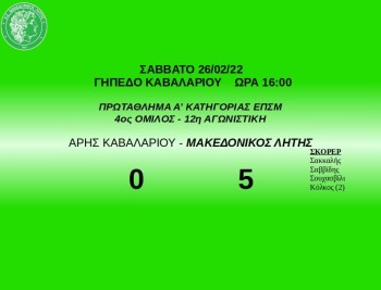 aris kavalariou makedonikos litis 2021 2022