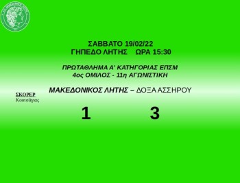 makedonikos litis doksa assirou 2021 2022